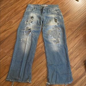 Distressed Blue women Jeans